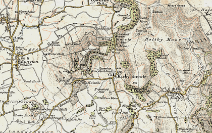 Old map of Kirby Knowle in 1903-1904