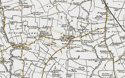 Old map of Kirby Misperton in 1903-1904