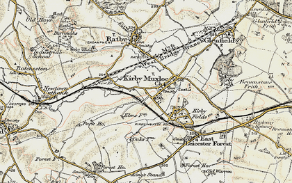 Old map of Kirby Muxloe in 1901-1903