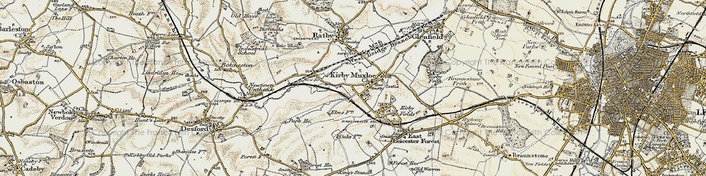Old map of Kirby Muxloe in 1901-1903