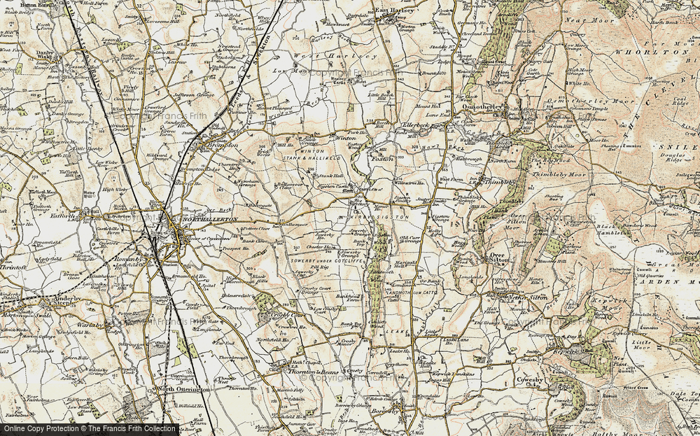 Old Map of Historic Map covering Bank Top in 1903-1904
