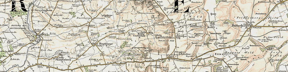 Old map of White Scar Plantn in 1903-1904
