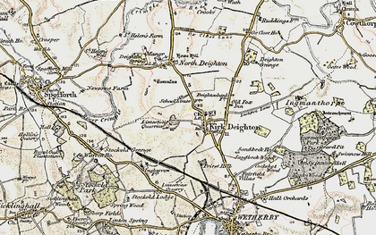Old map of Kirk Deighton in 1903-1904