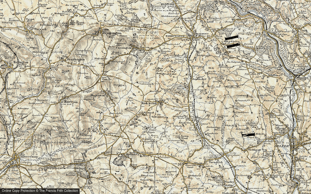 Old Map of Kirk Ireton, 1902 in 1902