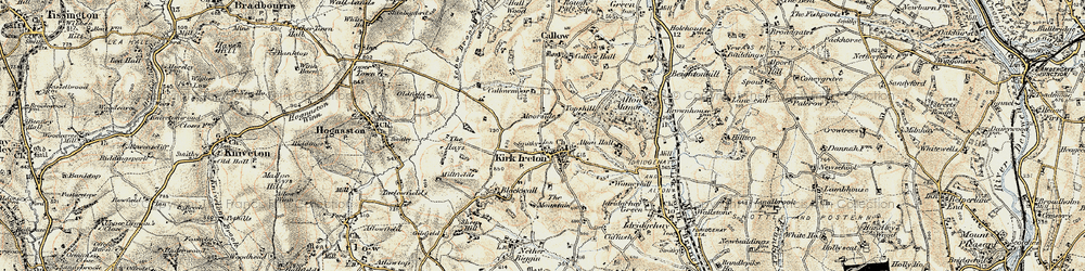 Old map of Kirk Ireton in 1902