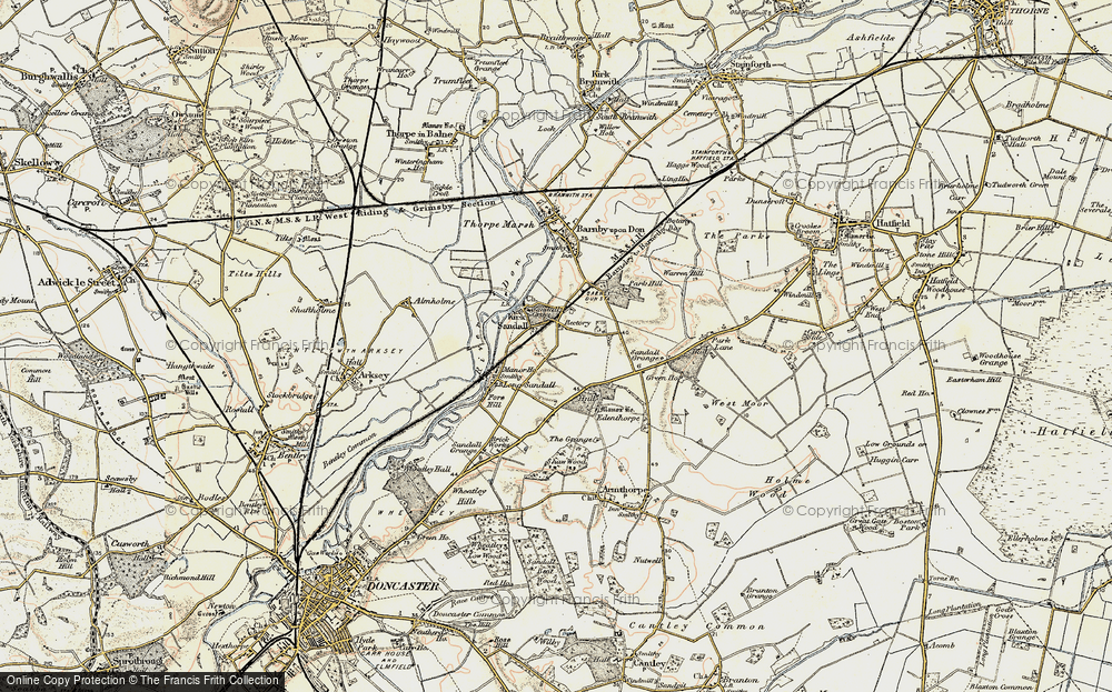 Old Map of Kirk Sandall, 1903 in 1903