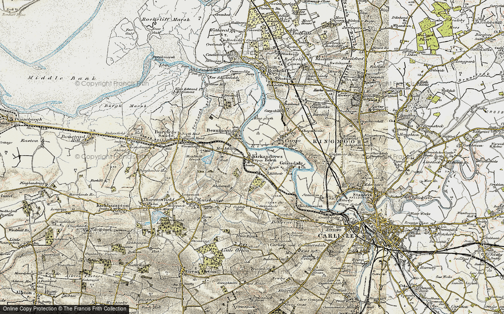 Old Map of Kirkandrews-on-Eden, 1901-1904 in 1901-1904