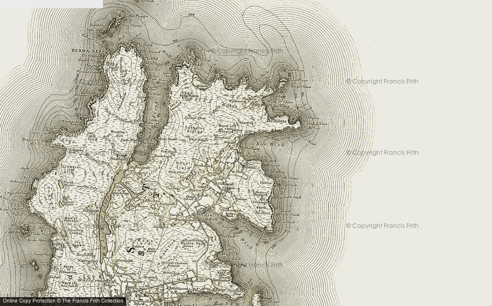 Old Map of Historic Map covering Bluejibs in 1912