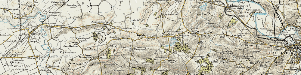 Old map of Kirkbampton in 1901-1904