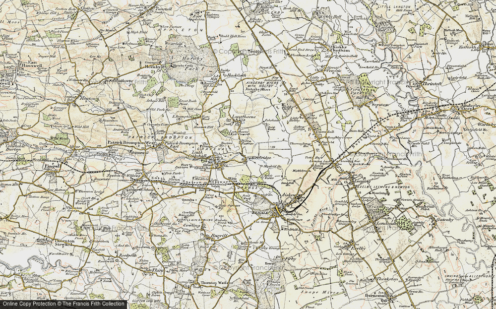 Old Map of Historic Map covering Langthorn Wood in 1904