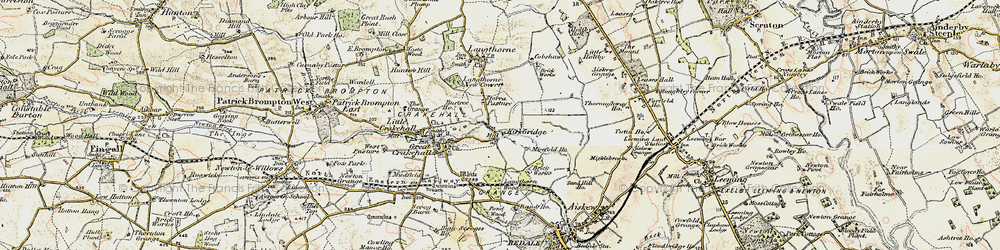 Old map of Kirkbridge in 1904