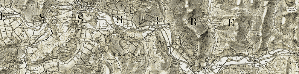 Old map of Kirkburn in 1903-1904