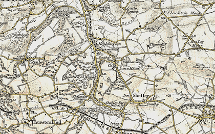Old map of Kirkburton in 1903