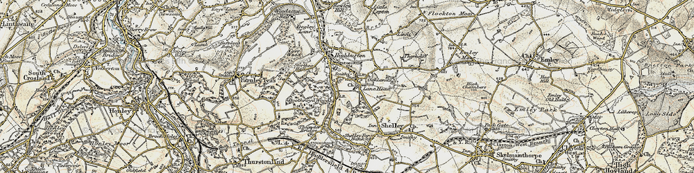 Old map of Kirkburton in 1903