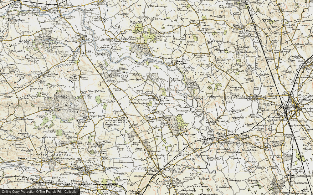 Old Map of Kirkby Fleetham, 1903-1904 in 1903-1904