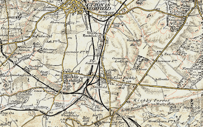 Old map of Boar Hill in 1902-1903