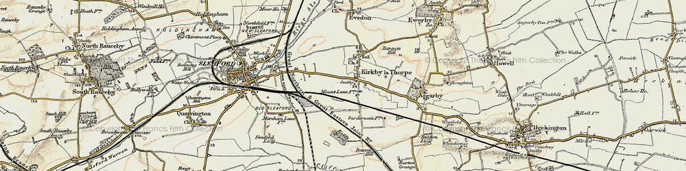 Old map of Bargate Hill in 1902-1903