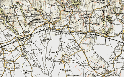 Old map of Kirkby Mills in 1903-1904