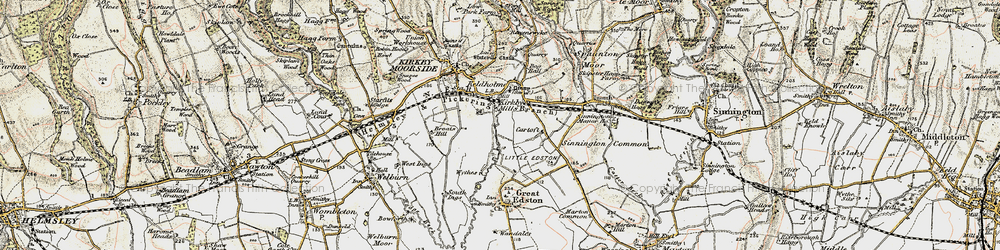 Old map of Kirkby Mills in 1903-1904