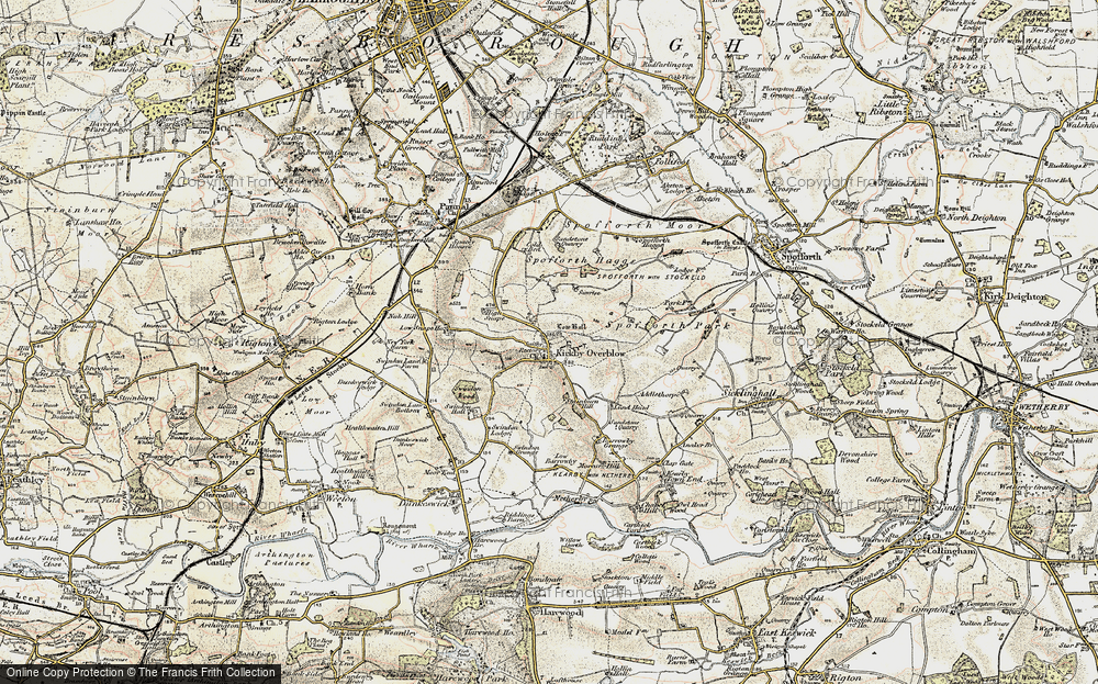 Old Map of Historic Map covering Barrowby in 1903-1904