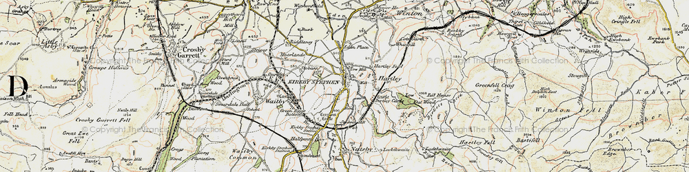 Old map of Kirkby Stephen in 1903-1904