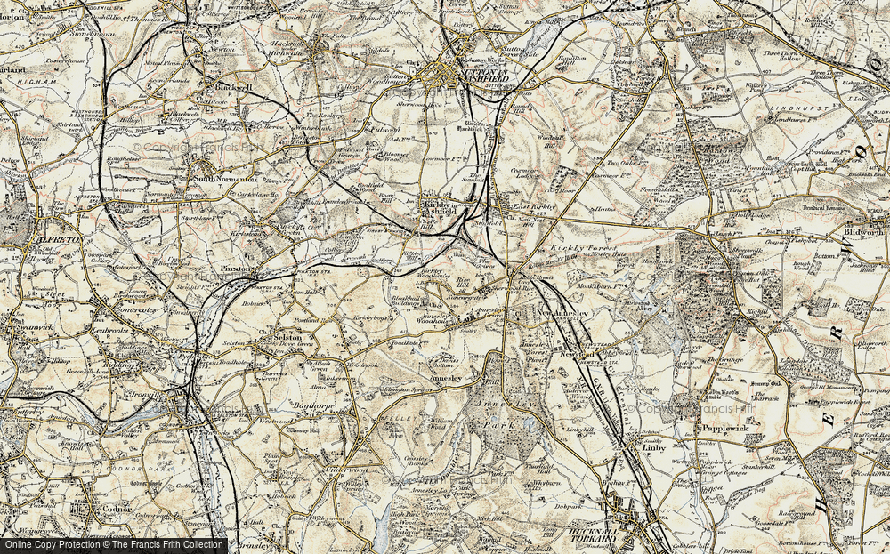 Old Map of Kirkby Woodhouse, 1902-1903 in 1902-1903