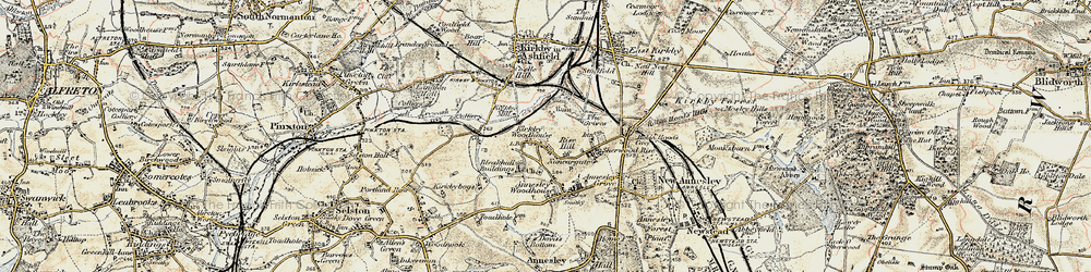 Old map of Kirkby Woodhouse in 1902-1903