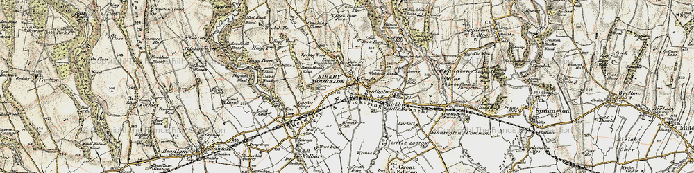 Old map of Kirkbymoorside in 1903-1904