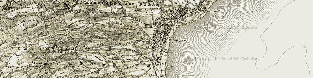 Old map of Kirkcaldy in 1903-1906