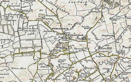 Old map of Kirkcambeck in 1901-1904