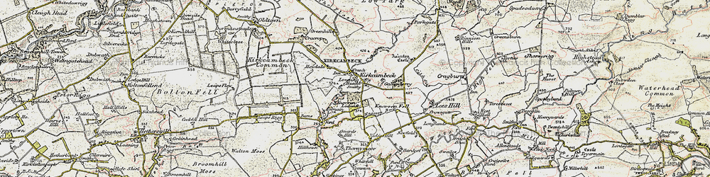 Old map of Burthinghurst in 1901-1904