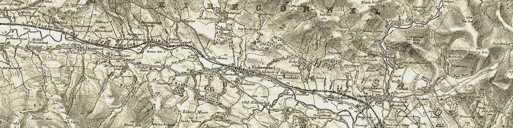 Old map of Todholes Hill in 1904-1905