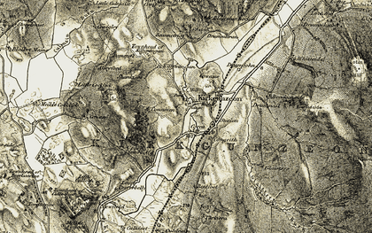Old map of Kirkgunzeon in 1904-1905