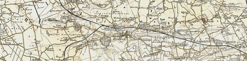 Old map of Kirkham in 1903