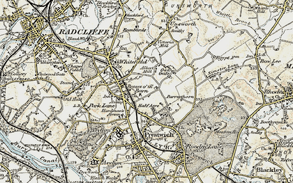 Old map of Kirkhams in 1903