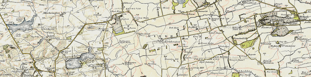 Old map of Toft Hall in 1901-1903