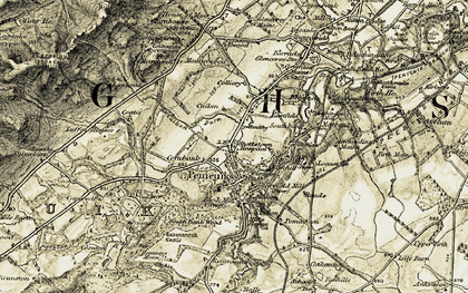 Old map of Kirkhill in 1903-1904