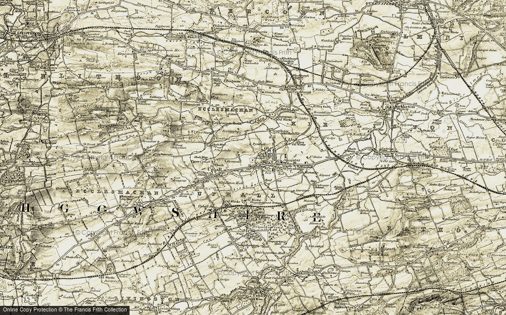 Old Map of Kirkhill, 1904 in 1904