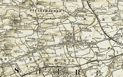 Old map of Kirkhill in 1904