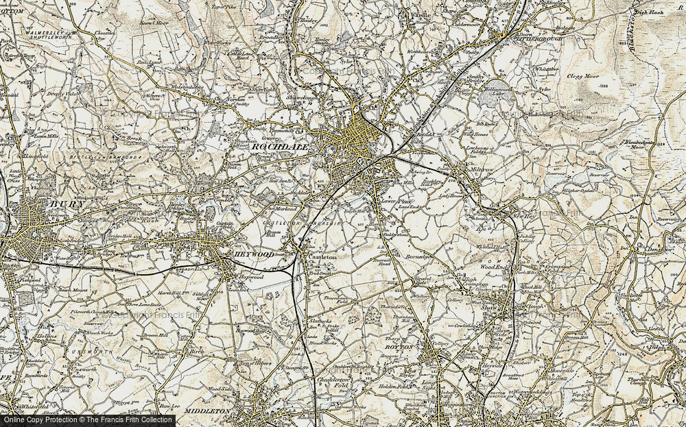 Old Map of Kirkholt, 1903 in 1903