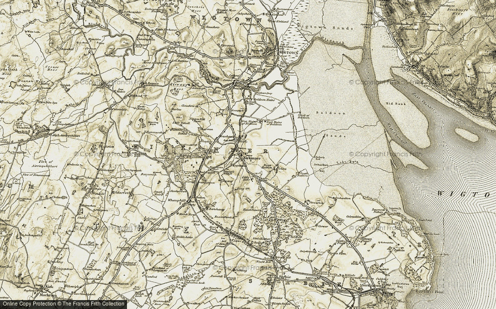 Old Map of Historic Map covering Bing in 1905