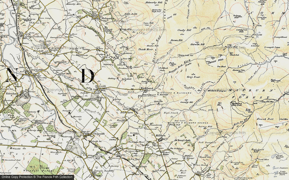 Old Map of Historic Map covering Wythwaite in 1901-1904