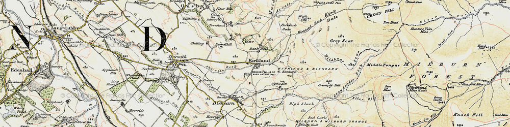 Old map of Wildboar Scar in 1901-1904