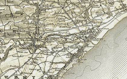 Old map of Kirkland in 1903-1908