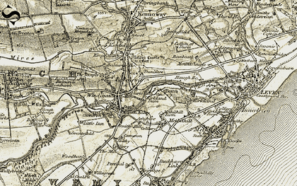 Old map of Kirkland Dam in 1903-1908