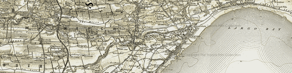 Old map of Kirkland Dam in 1903-1908
