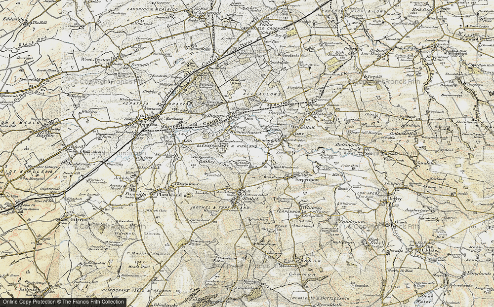 Old Map of Historic Map covering Low Woodnook in 1901-1904