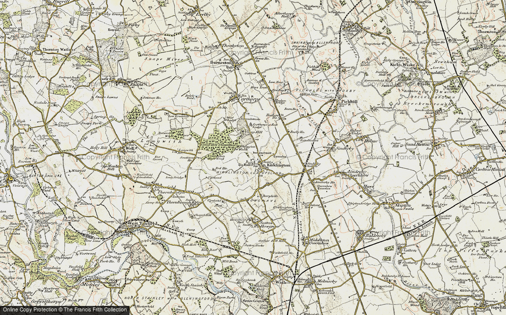 Old Map of Kirklington, 1903-1904 in 1903-1904