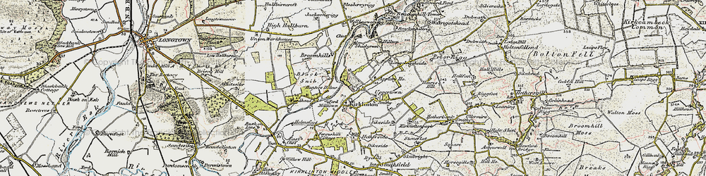 Old map of Kirklinton in 1901-1904