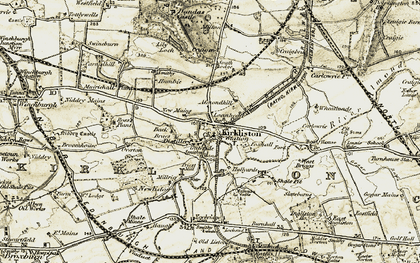 Old map of Foxhall in 1903-1906